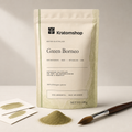 Kratom-Blattpulver · Sortimentsgruppe Green · Materialcode SGMD · Blattarchiv 02 · Green Borneo