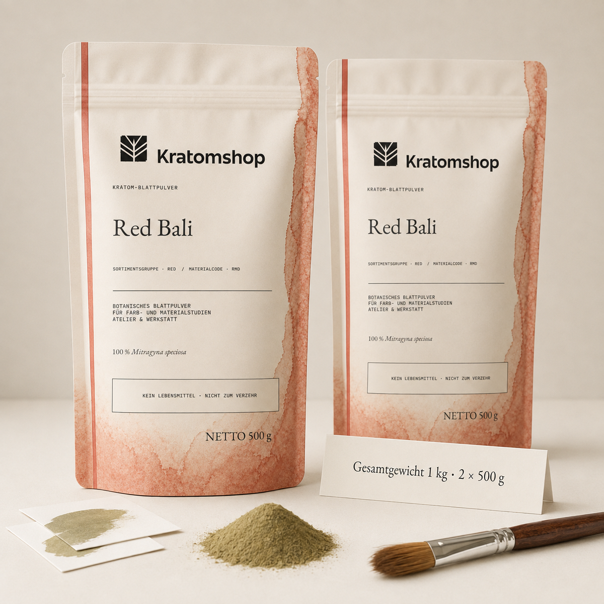 Kratom leaf powder · Material group Red · Material code RMD · Leaf Archive 05 · Red Bali