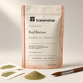 Kratom-Blattpulver · Sortimentsgruppe Red · Materialcode RB · Blattarchiv 07 · Red Borneo