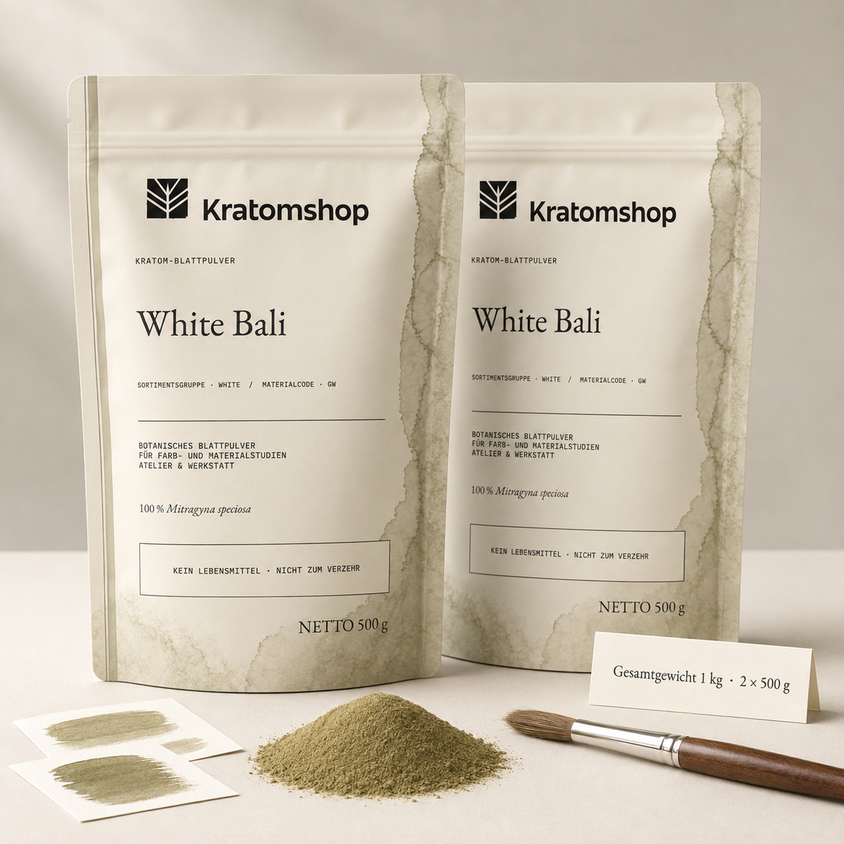 Kratom leaf powder · Material group White · Material code GW · Leaf Archive 10 · White Bali
