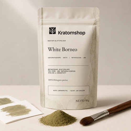 Kratom leaf powder · Material group White · Material code WMD · Leaf Archive 08 · White Borneo
